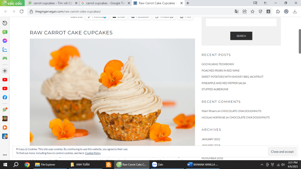 Carrot cupcake